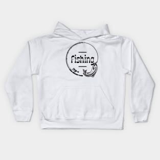 Fishing Rod: Hooked on Adventure Kids Hoodie